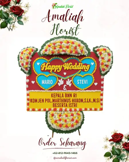 Papan Bunga Pernikahan Dadaprejo